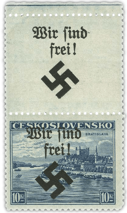 Moravská Ostrava | Czechoslovakia german occupation 1939 | stamp overprint | Michel 19 LS