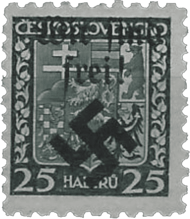 Moravská Ostrava | Sudetenland | Czechoslovakia german occupation 1939 | stamp overprint | Michel 4