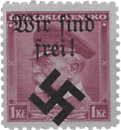 Moravská Ostrava | Czechoslovakia german occupation 1939 | stamp overprint | Michel 9