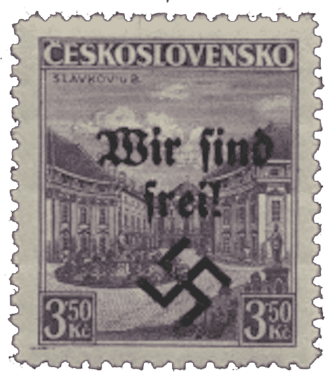 Rumburk | Rumburg | Sudetenland stamp overprint 1938 | German occupation of Czechoslovakia | Sudeten | postage stamp overprints | Michel 16