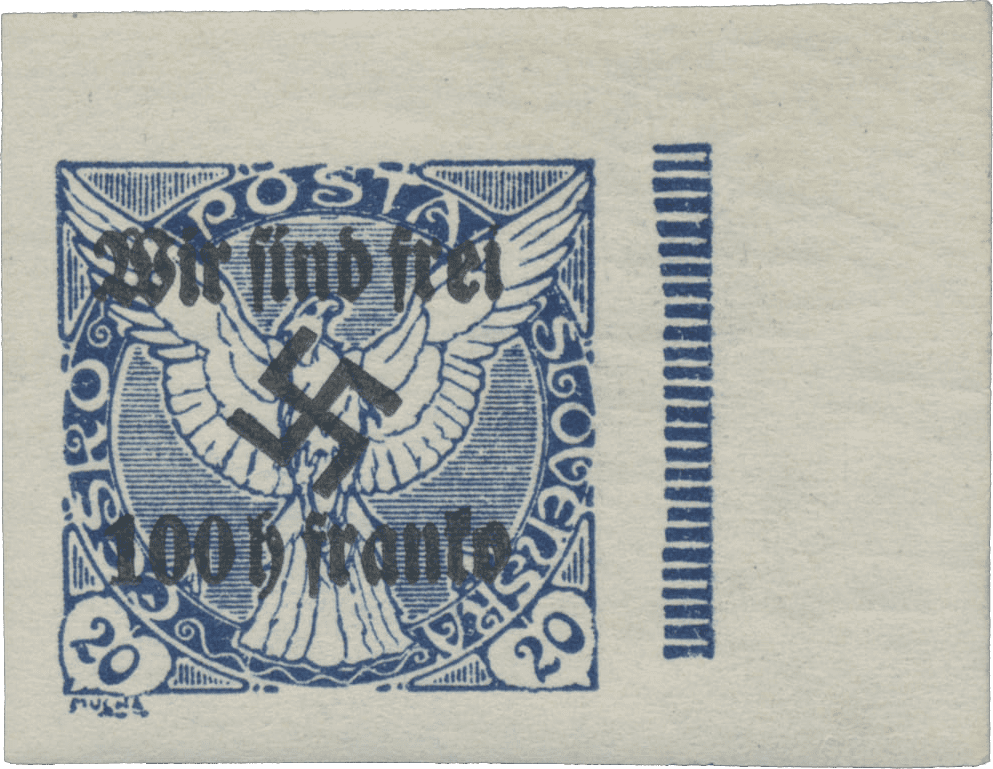 Rumburk přetisk známky - sudety - sudetenland - Rumburg | Michel 20I