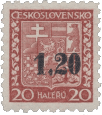 As | Sudetenland postage stamp overprint 1938 | Asch | Sudetenland - Michel 3
