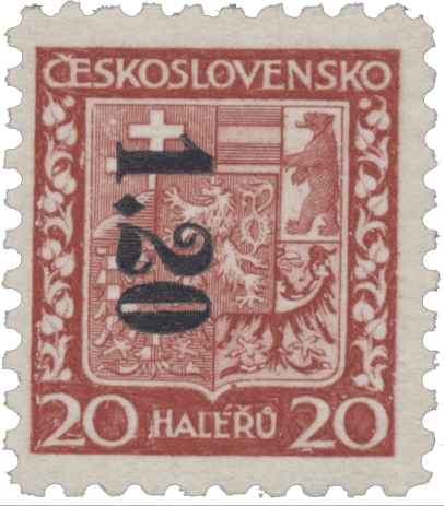As | Asch | Sudetenland postage stamp overprint 1938 - Michel 3S | Sudets | Czechoslovakia | nazi occupation