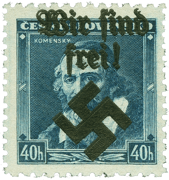 Moravská Ostrava | nazi occupation | stamp overprint | | german occupation of Czechoslovakia 1939 | investment stamp | Michel 6 DD