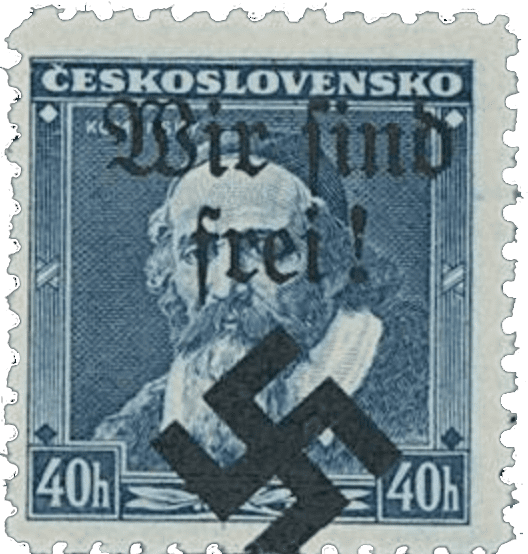 Moravská Ostrava | nazi occupation | stamp overprint | | german occupation of Czechoslovakia 1939 | investment stamp | Michel 6 type II